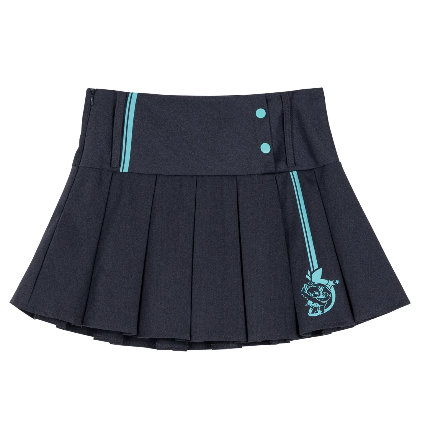 Official Hatsune Miku Y2K Ice Candy High-Waisted Pleated Mini Skirt – Slim Fit Streetwear Skort - Image 8